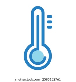 Temperature outline icon 2 color