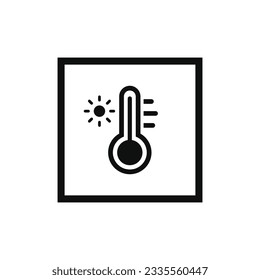 Símbolo de símbolo de icono de marca de embalaje de temperatura