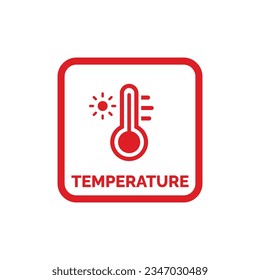 Temperature packaging mark icon symbol vector