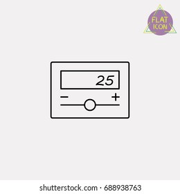 temperature panel line icon