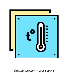 temperature preserving layer color icon vector. temperature preserving layer sign. isolated symbol illustration