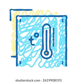 temperature preserving layer doodle icon sketch vector. temperature preserving layer sign. isolated symbol illustration