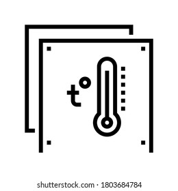 temperature preserving layer line icon vector. temperature preserving layer sign. isolated contour symbol black illustration
