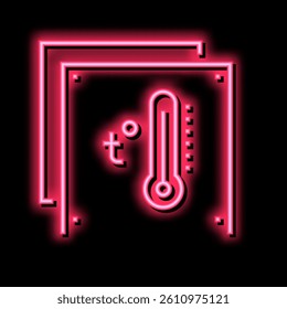 temperature preserving layer neon light sign vector. temperature preserving layer illustration