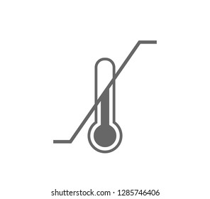 Temperature range icon.  Temperature symbol range. 