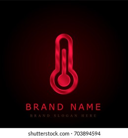 Temperature red chromium metallic logo