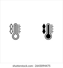 Temperature regulation concept icon set. Vector linear icon isolated on white background.