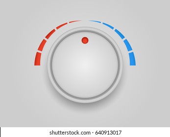 Temperaturregler, kalt und scharf, Vektorbanner