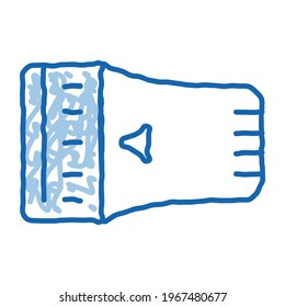 Temperature Regulator Radiator Detail sketch icon vector. Hand drawn blue doodle line art isolated symbol illustration