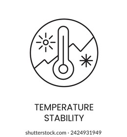 Temperature resistance line icon in vector with editable stroke for packaging