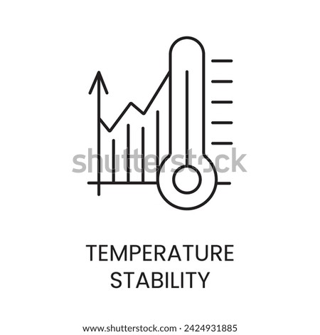 Temperature resistance line icon in vector with editable stroke for packaging