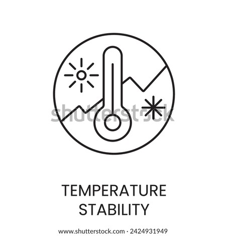 Temperature resistance line icon in vector with editable stroke for packaging