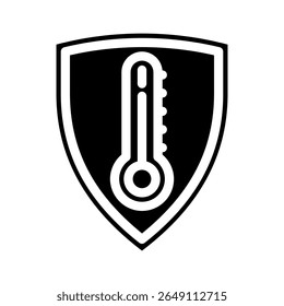 temperature resistant glyph icon vector. temperature resistant sign. isolated symbol illustration