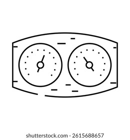 temperature sauna line icon vector. temperature sauna sign. isolated contour symbol black illustration