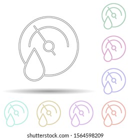 Temperature in the sauna multi color icon. Simple thin line, outline vector of spa icons for ui and ux, website or mobile application