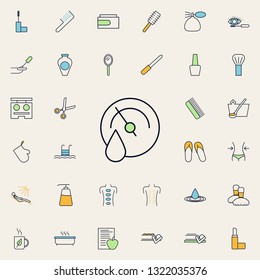 temperature in the sauna outline icon. spa icons universal set for web and mobile