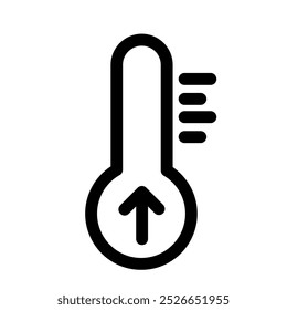 Símbolo de icono de escala de temperatura - icono de predicción de temperatura limpio y moderno