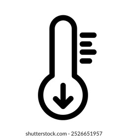 Símbolo de icono de escala de temperatura - icono de predicción de temperatura limpio y moderno