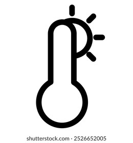 Símbolo de icono de escala de temperatura - icono de predicción de temperatura limpio y moderno