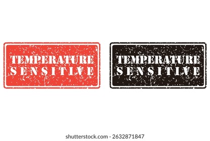temperature sensitive grunge stamp design, vector, isolated on transparent background