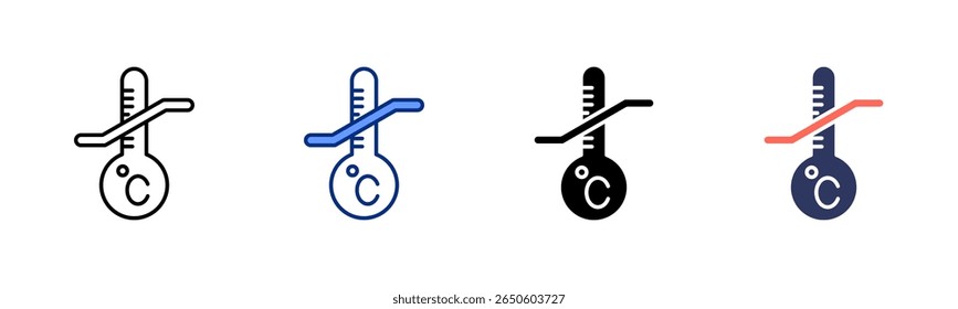 Temperature Sensitive icon sheet multiple style collection