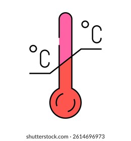 temperature sensitive product label warning line icon vector. temperature sensitive product label warning sign. isolated symbol illustration