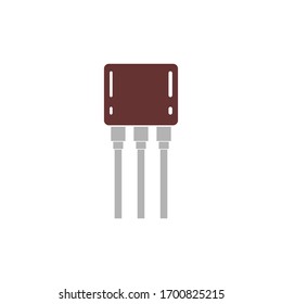 Farbsymbol des Temperaturfühlers. farbiges Zeichendesign