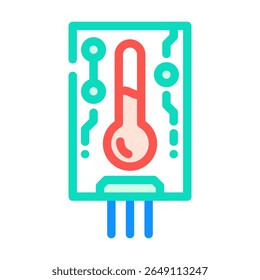 temperature sensor module color icon vector. temperature sensor module sign. isolated symbol illustration