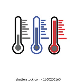 temperature set color gray blue and red gray