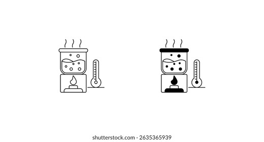 temperature set icon with white background vector stock illustration