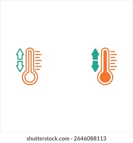 temperature setting concept icon set illustration. Vector linear icon isolated on white background.