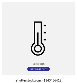 Temperature sign icon in trendy flat style isolated on grey background, modern symbol vector illustration for web