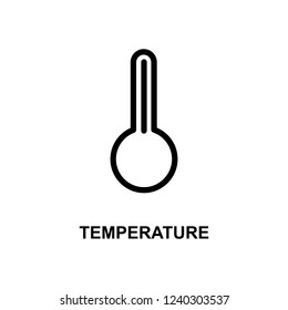temperature sign simple line icon