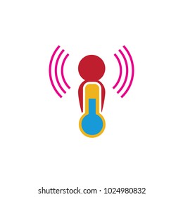 Temperature Signal Logo Icon Design