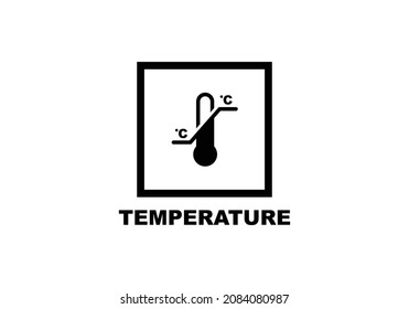 Temperature simple flat icon vector illustration