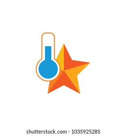 Temperature Star Logo Icon Design