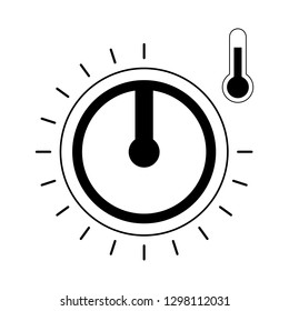 Temperature switch. Isolated switch shape of a round shape.