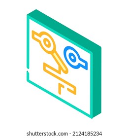 temperature switches mechanism isometric icon vector. temperature switches mechanism sign. isolated symbol illustration