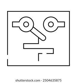 temperature switches mechanism line icon vector. temperature switches mechanism sign. isolated contour symbol black illustration