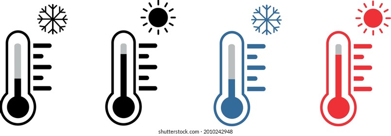 Temperature Symbol Set, Thermometer icon