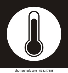 Temperature or temp icon on a round