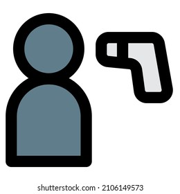 Temperature testing at every entry by the optical Thermometer device
