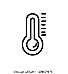 Temperatura, termómetro Elemento de diseño vectorial de estilo de línea de icono