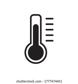 Ilustración del vector de iconos de temperatura/termómetro