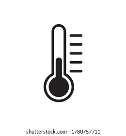 Ilustración del vector de iconos de temperatura/termómetro