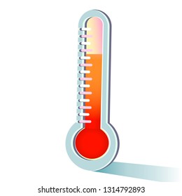 temperature thermometer icon-mercury illustration-temperature isolated-measure icon-meteorology illustration 