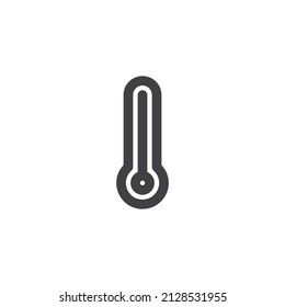Icono de la línea del termómetro de temperatura. signo de estilo lineal para concepto móvil y diseño web. Icono del vector de contorno del termómetro. Símbolo, ilustración del logotipo. Gráficos vectoriales
