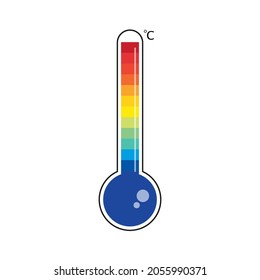 Temperature thermometer . Vector illustration