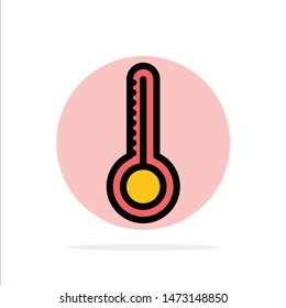 Temperature, Thermometer, Weather Abstract Circle Background Flat color Icon