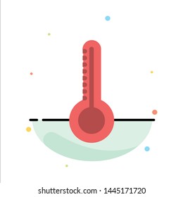 Temperature, Thermometer, Weather Abstract Flat Color Icon Template